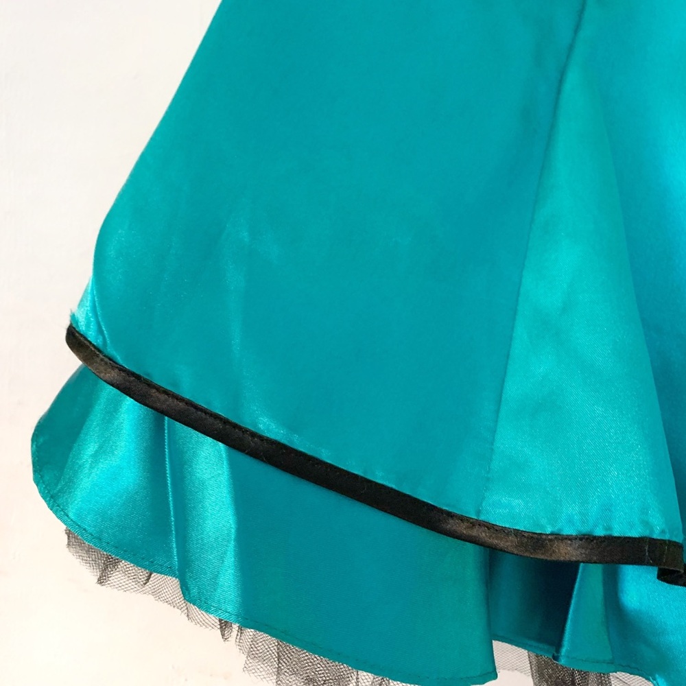 Tommy Hilfiger Strapless Party Dress Teal Black - Picture 4 of 14
